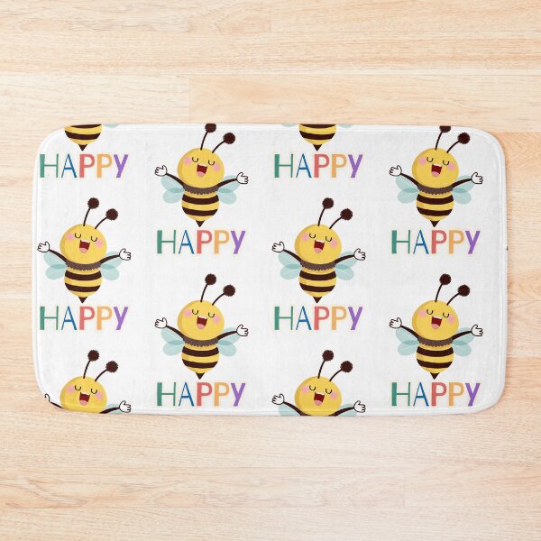 Item preview, Friendly Little Bee with the phrase Be Happy designed and sold by mysummerland.