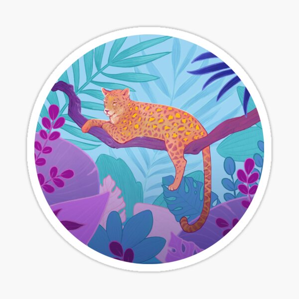Vista previa del artículo con la obra «Leopardo en la jungla», diseñado y vendido por PP-Patterns.