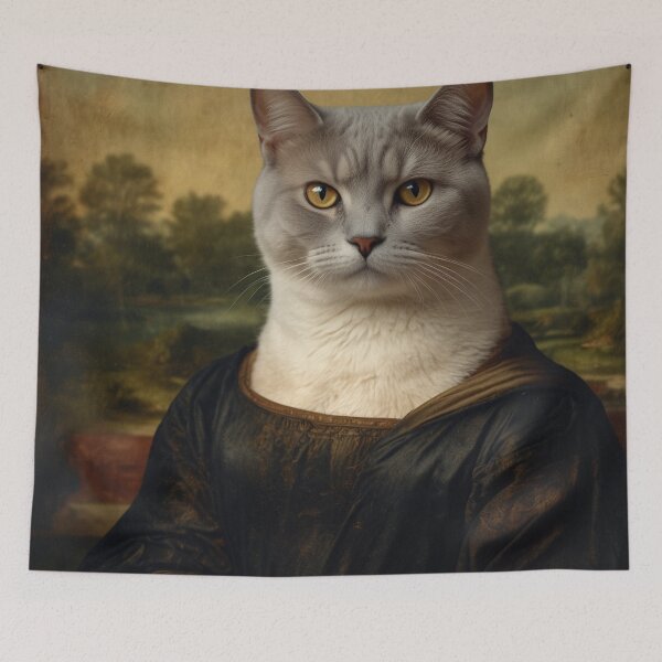 Item preview, Funny Renaissance Cat Portrait Art designed and sold by vk09.