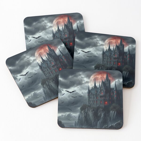 Item preview, Gothic Castle Under Blood Moon designed and sold by ROCKSTARARUN.