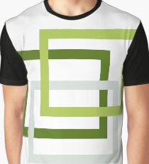 Green And Sage Nested Squares Graphic T-Shirt