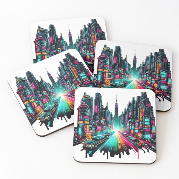 Item preview, Neon Cityscape Speed Rush designed and sold by JavisSRDesign.