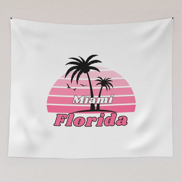 Item preview, Retro Cool Miami Beach Florida Palm Tree at Sunset Souvenirs designed and sold by karmdaf.