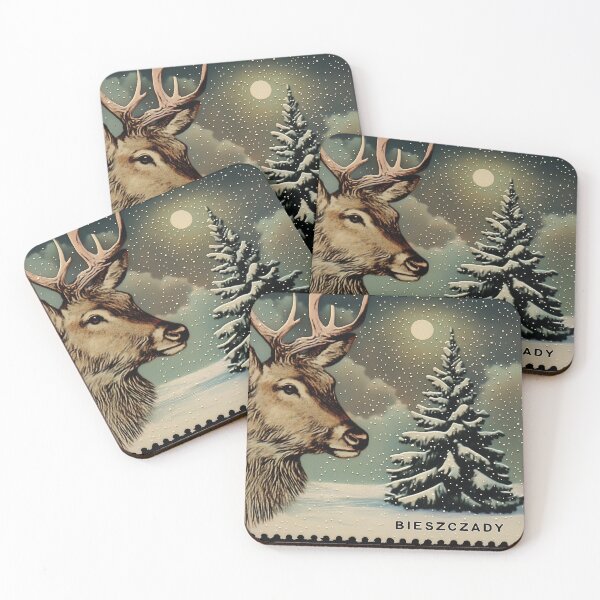 Item preview, stamp znaczek vintage Bieszczady retro winter zima naturę / dejco domin designed and sold by dejco.art.