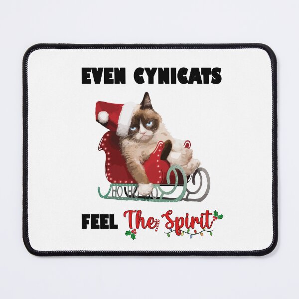 Item preview, Christmas Design "Even Cynicats Feel The Spirit" (black) designed and sold by Monies-Designs.