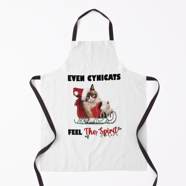 Item preview, Christmas Design "Even Cynicats Feel The Spirit" (black) designed and sold by Monies-Designs.
