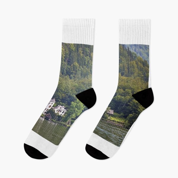 Item preview, The Grub castle,Obertraun village and the Hallstatter lake,Austria designed and sold by goceris.