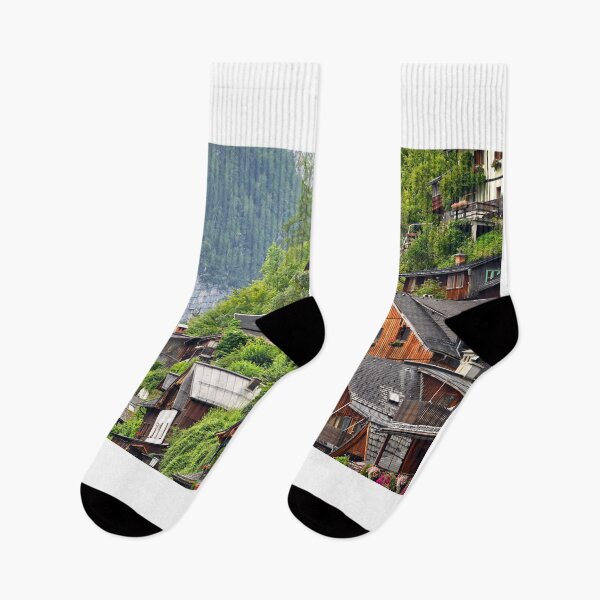 Item preview, Old wooden houses in Hallstatt Austria designed and sold by goceris.