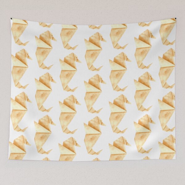 Item preview, ORIGAMI seahorse painted in watercolor designed and sold by GinColorist.