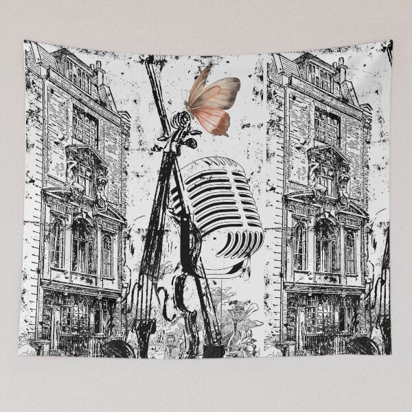Item preview, Vintage - Violin and Butterfly. designed and sold by esao.