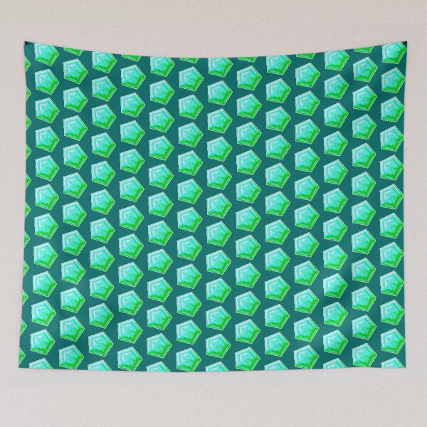 Aperçu de l'œuvre Gemme Pixel Art Turquoise créée et vendue par Percy Everett.