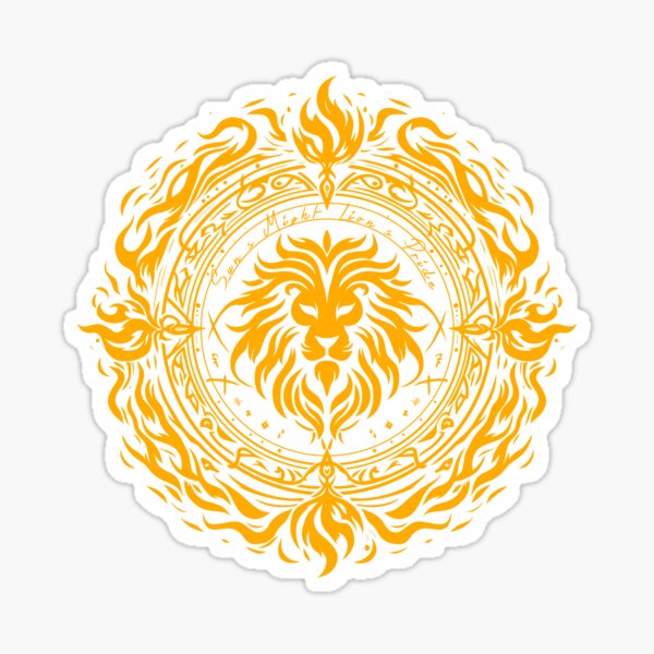 Blazing Lion of Pride: Escanor’s Eternal Flame - Dark Gold (Orange) Sticker