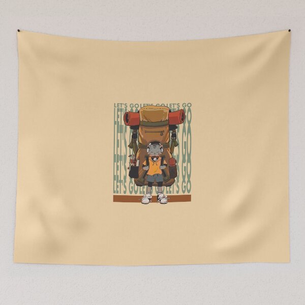 Item preview, Cute Cat with Backpack Let's Go designed and sold by PersontwoArt.