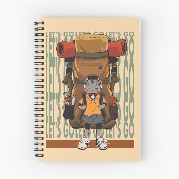 Item preview, Cute Cat with Backpack Let's Go designed and sold by PersontwoArt.