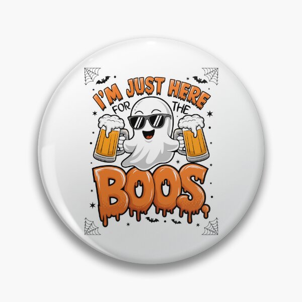 Item preview, I'm Just Here for the Boos Funny Halloween Drinking Ghost Design designed and sold by EidosEmporiium.