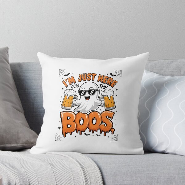 Item preview, I'm Just Here for the Boos Funny Halloween Drinking Ghost Design designed and sold by EidosEmporiium.