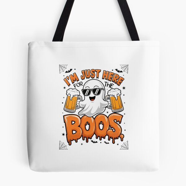 Item preview, I'm Just Here for the Boos Funny Halloween Drinking Ghost Design designed and sold by EidosEmporiium.