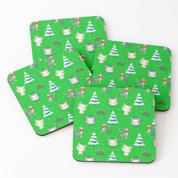 Item preview, Green Christmas Trees Cat Pattern | Matching Family Winter Outfit designed and sold by PinkGoddessLove.