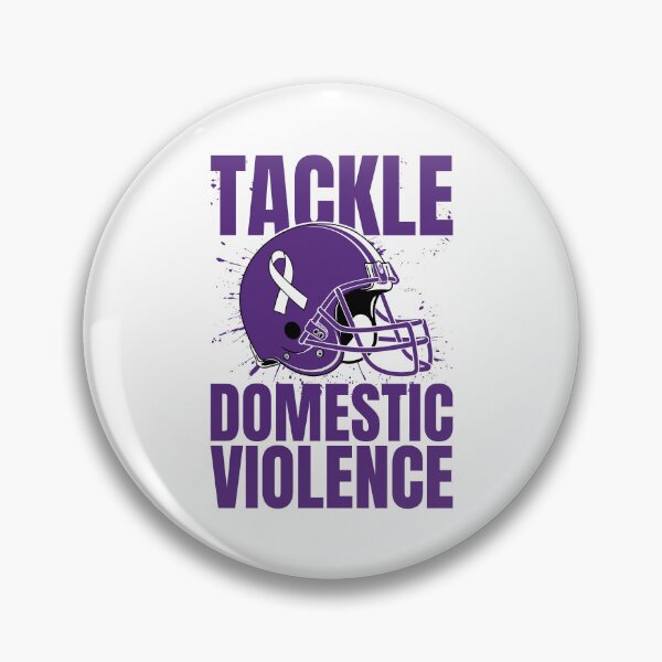 Item preview, Tackle Domestic Violence Football Helmet Awareness Design designed and sold by EidosEmporiium.