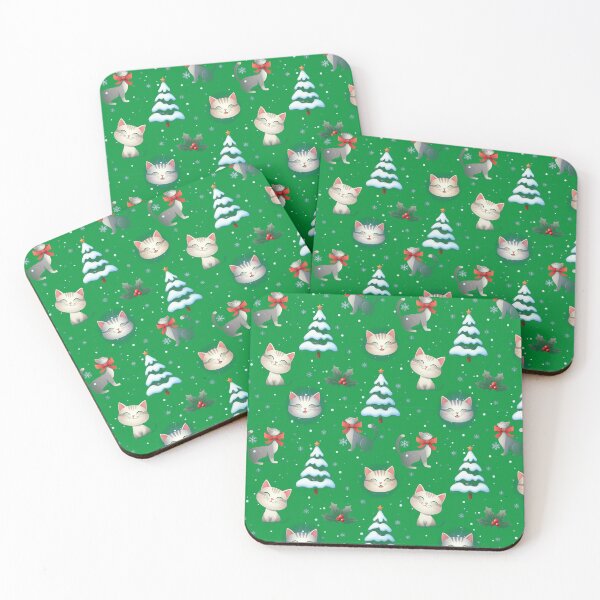 Item preview, Green Christmas Trees Cat Pattern | Matching Family Winter Outfit designed and sold by PinkGoddessLove.