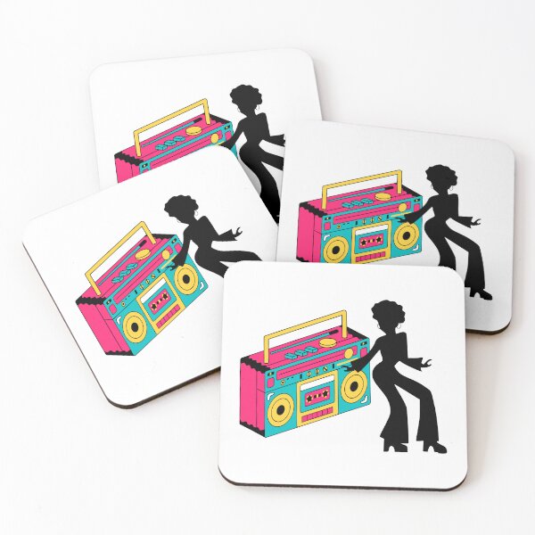 Item preview, Woman dancing with a retro radio, vintage image designed and sold by mysummerland.