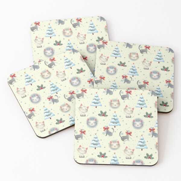 Item preview, Cream Christmas Trees Cat Pattern | Matching Family Winter Outfit designed and sold by PinkGoddessLove.