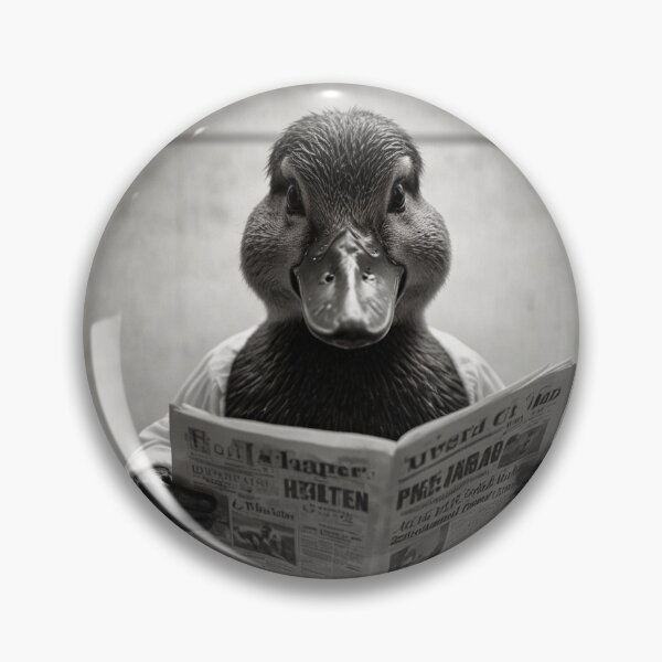Item preview, Funny Duck Reading Newspaper Bathroom Art designed and sold by vk09.