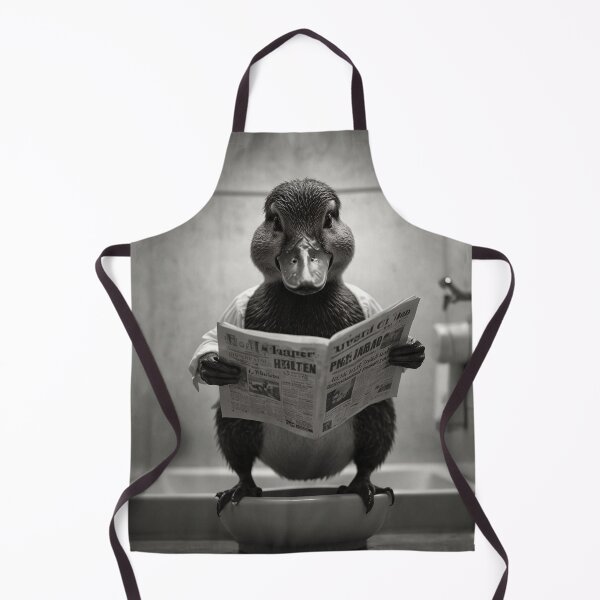 Item preview, Funny Duck Reading Newspaper Bathroom Art designed and sold by vk09.