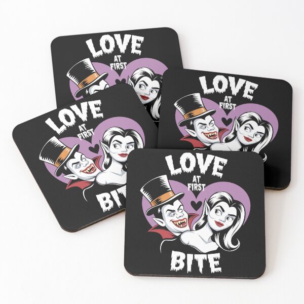 Item preview, Love at First Bite Funny Vampire Couple Halloween designed and sold by Quirky Shirts.