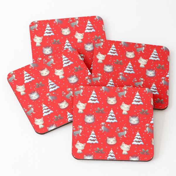 Item preview, Red Christmas Trees Cat Pattern | Matching Family Winter Outfit designed and sold by PinkGoddessLove.