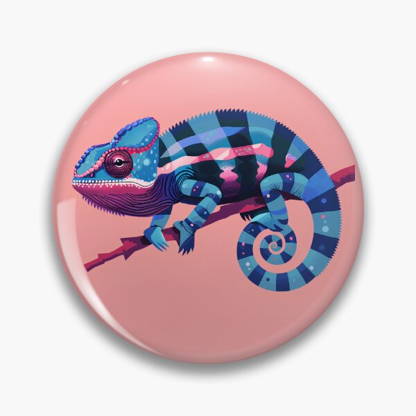Item preview, a blue chameleon designed and sold by IreneRuya.