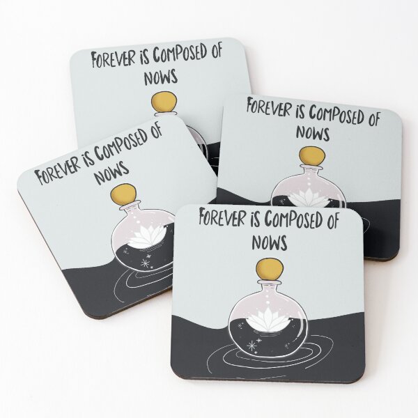Item preview, Forever is Composed of Nows – Lotus Flower Bottle with Inspirational Quote designed and sold by AyleenBown.