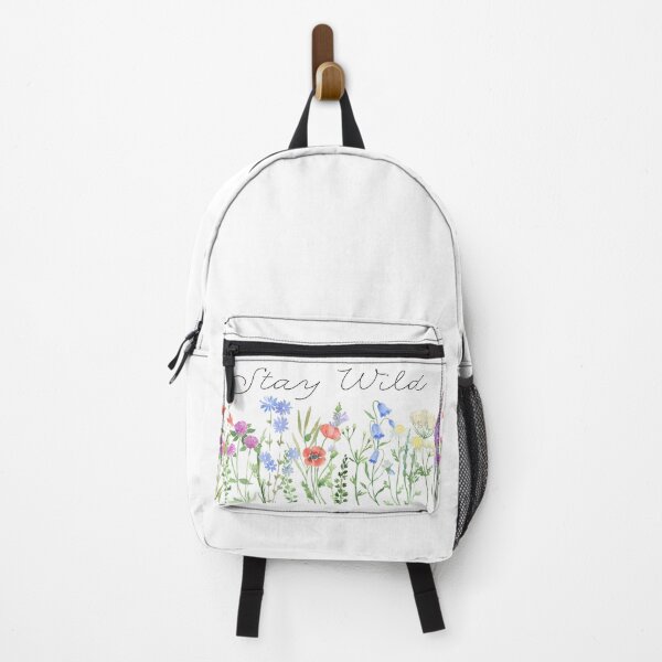 Item preview, Stay Wild Flowers Aesthetic Quote Botanical designed and sold by Sketchbook Studio by Aqsaa.