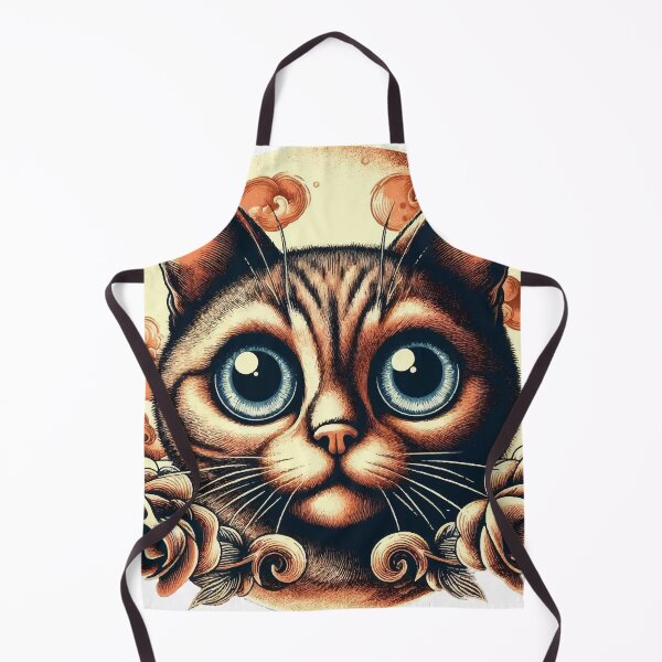 Item preview, beautiful cat head and full moon designed and sold by e-milka.