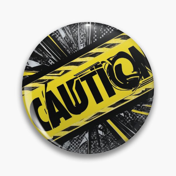 Item preview, Funny Trendy Black Yellow Caution Tape Warning designed and sold by ArtisticPen-art.