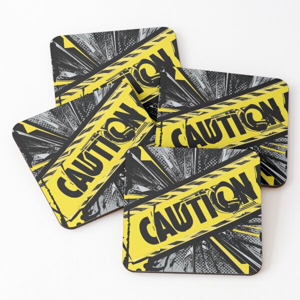 Item preview, Funny Trendy Black Yellow Caution Tape Warning designed and sold by ArtisticPen-art.