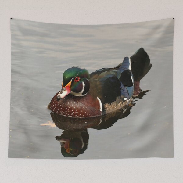 Item preview, Wood duck in fall designed and sold by locustgirl.