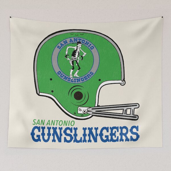 Item preview, San Antonio Gunslingers Football Helmet designed and sold by darklordpug.