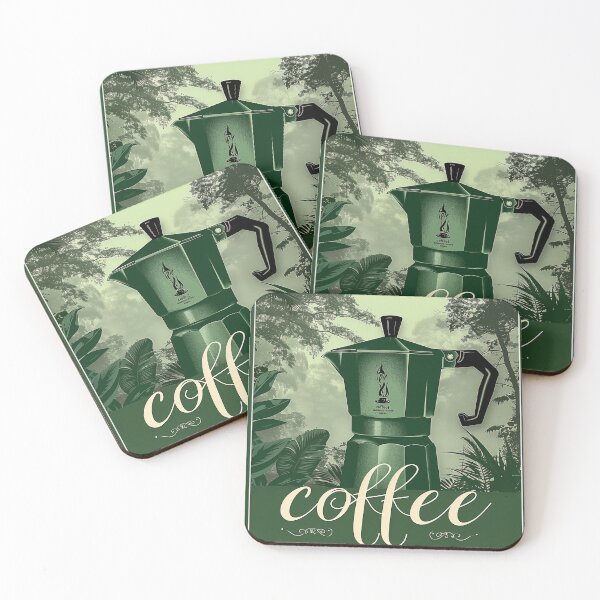 Item preview, mokka coffee pot in jungle designed and sold by Tirsot.