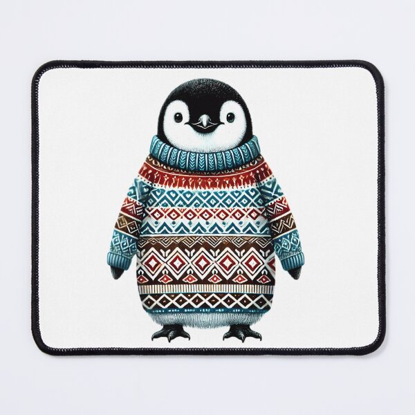 Item preview, Cozy Penguin in a Festive Sweater. designed and sold by Linework Studio.