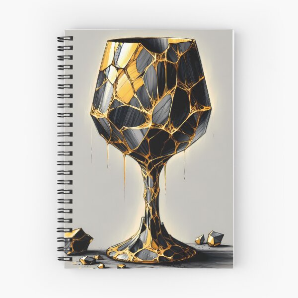 Item preview, Kintsugi Wine Glass, Ai Generated Art  designed and sold by ACC .