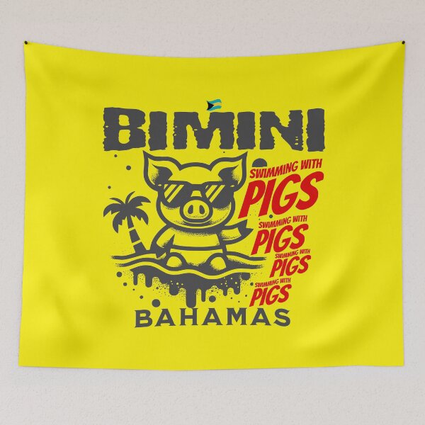 Item preview, Bahamas Souvenir Gift : Bimini Bahamas Swimming Pigs designed and sold by shoptshirtswag.