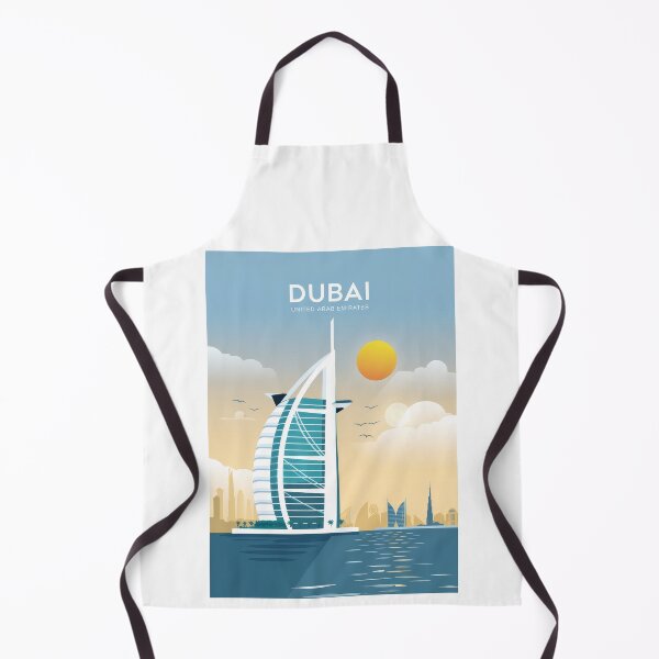 Item preview, Vintage Dubai UAE – Minimalist Dubai Travel Poster – Retro Skyline at Sunset designed and sold by pod24.