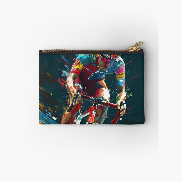 Item preview, Dynamic road cyclist with abstract racing background designed and sold by Piotrek0001.