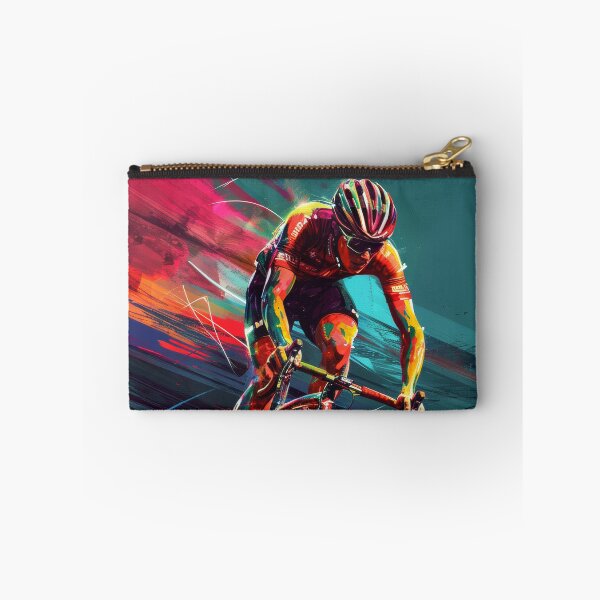 Item preview, Dynamic road cyclist with abstract racing background designed and sold by Piotrek0001.