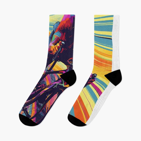 Item preview, Dynamic road cyclist with abstract racing background designed and sold by Piotrek0001.