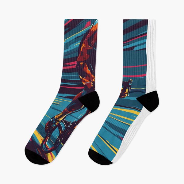 Item preview, Dynamic road cyclist with abstract racing background designed and sold by Piotrek0001.