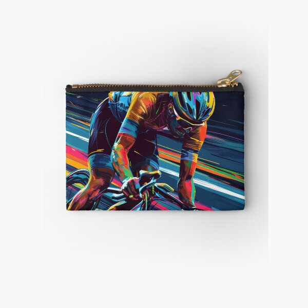 Item preview, Dynamic road cyclist with abstract racing background designed and sold by Piotrek0001.