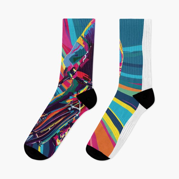 Item preview, Dynamic road cyclist with abstract racing background designed and sold by Piotrek0001.
