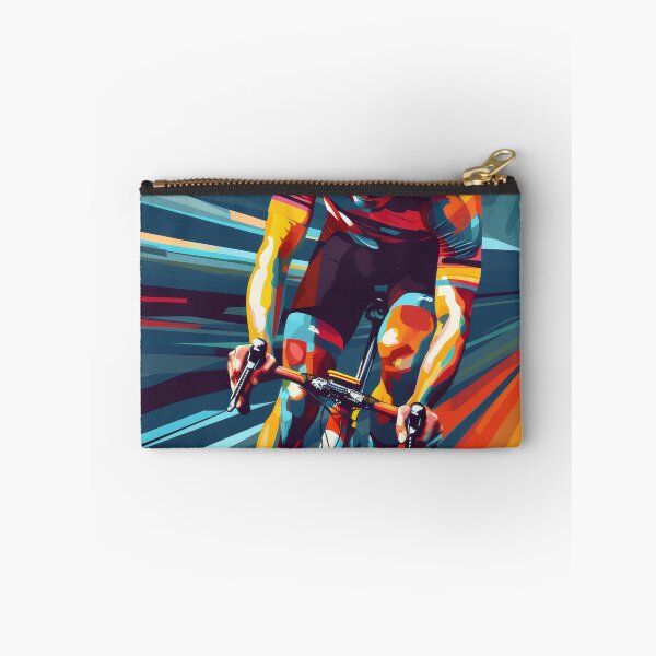 Item preview, Dynamic road cyclist with abstract racing background designed and sold by Piotrek0001.